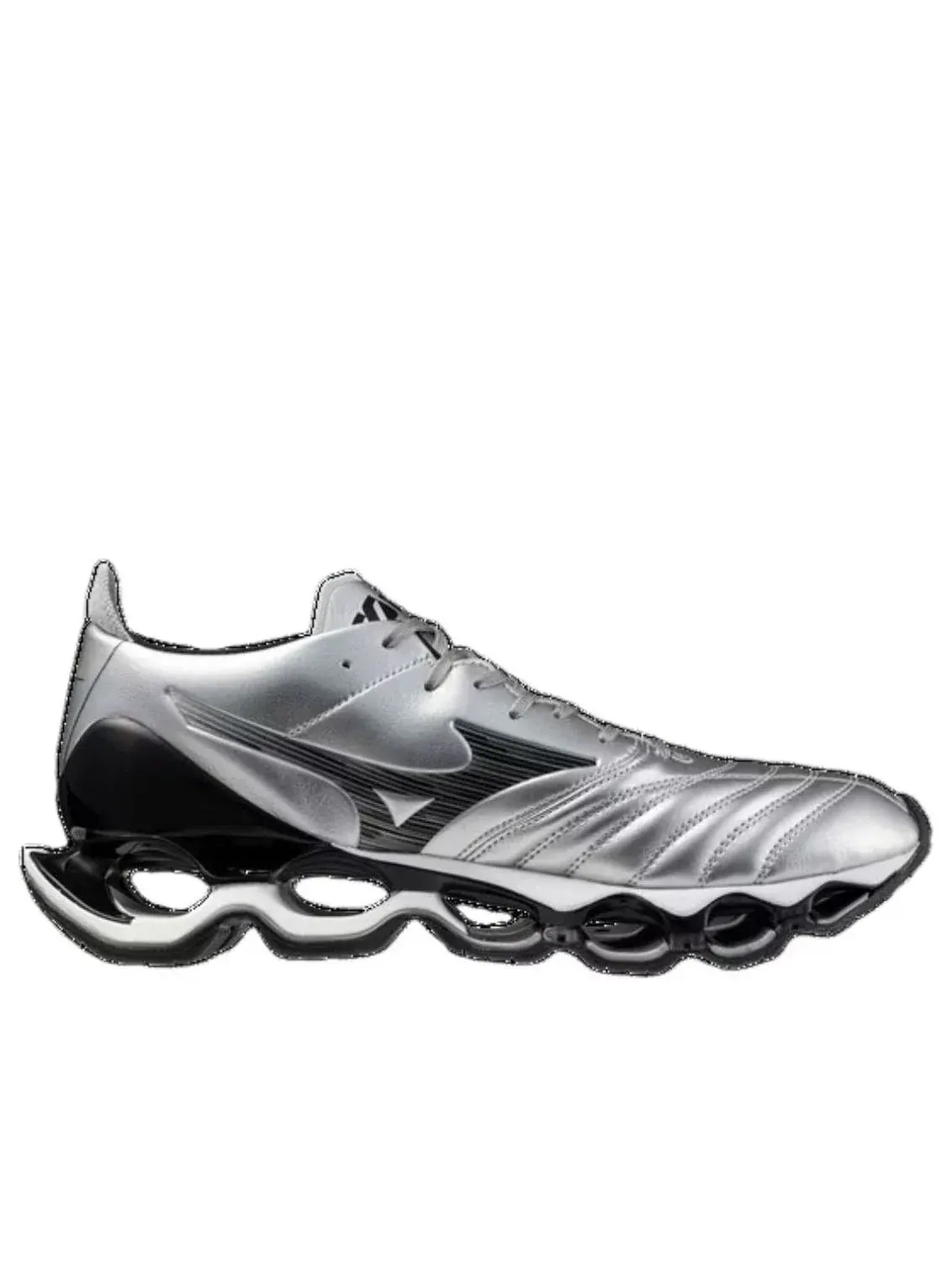 Кроссовки Mizuno Wave Prophecy Morelia Neo 'Silver Black' — изображение 2 из 5, серебряный