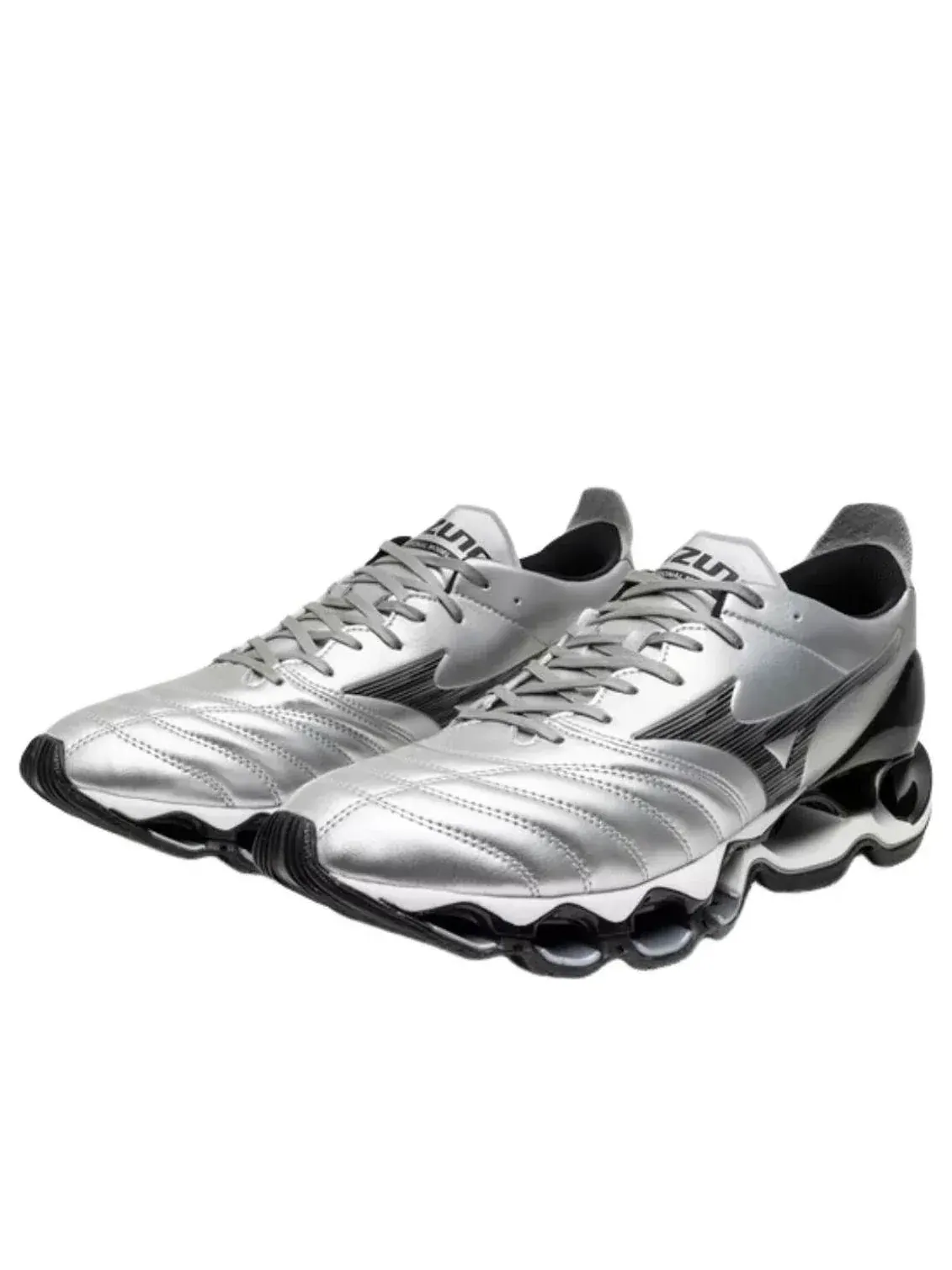 Кроссовки Mizuno Wave Prophecy Morelia Neo 'Silver Black' — изображение 3 из 5, серебряный