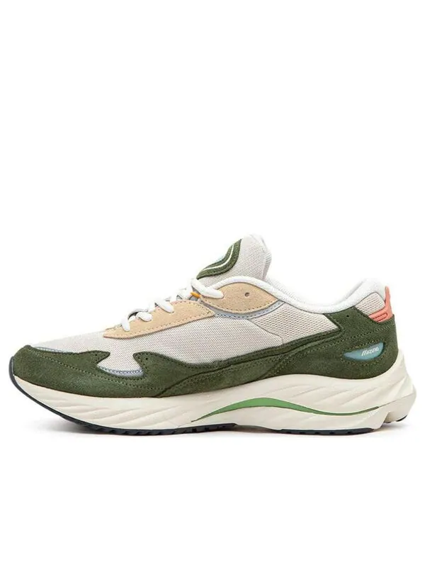 Кроссовки sports style wave rider 'white green' Mizuno — изображение 1 из 4, зеленый/бежевый