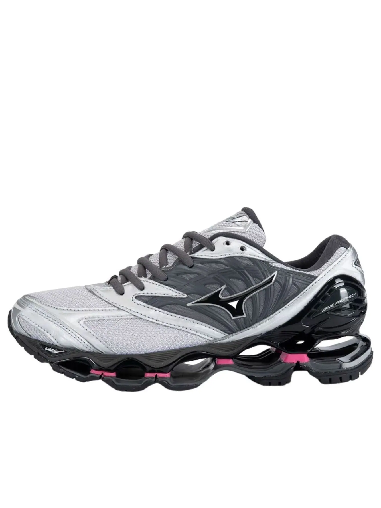 Кроссовки Mizuno Wave Prophecy LS 'Silver Dark Grey Pink' — изображение 1 из 5