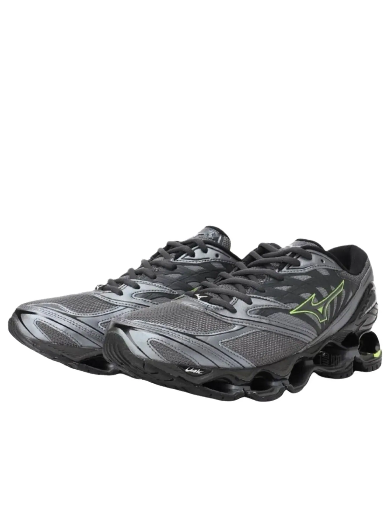 Кроссовки Mizuno Wave Prophecy LS 'Grey Blue Yellow Metallic Grey' — изображение 2 из 5