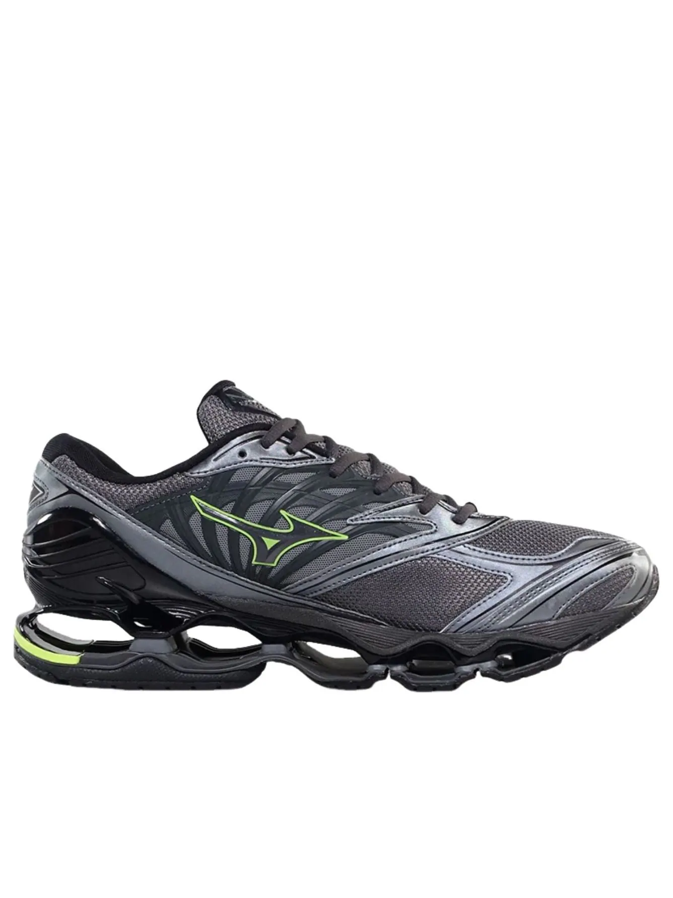 Кроссовки Mizuno Wave Prophecy LS 'Grey Blue Yellow Metallic Grey' — изображение 5 из 5