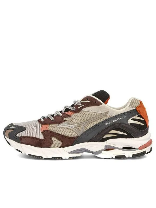 Кроссовки wood wood x wave rider 10.55 'wood ash' Mizuno — изображение 1 из 4, серый/черный