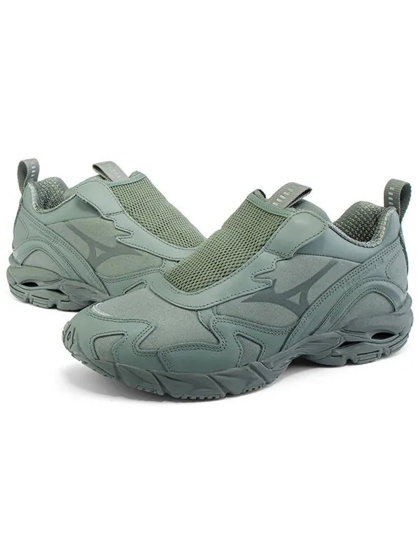Кроссовки beams x wave rider 10 slipon 'grey silver' Mizuno — изображение 4 из 4, серый/синий