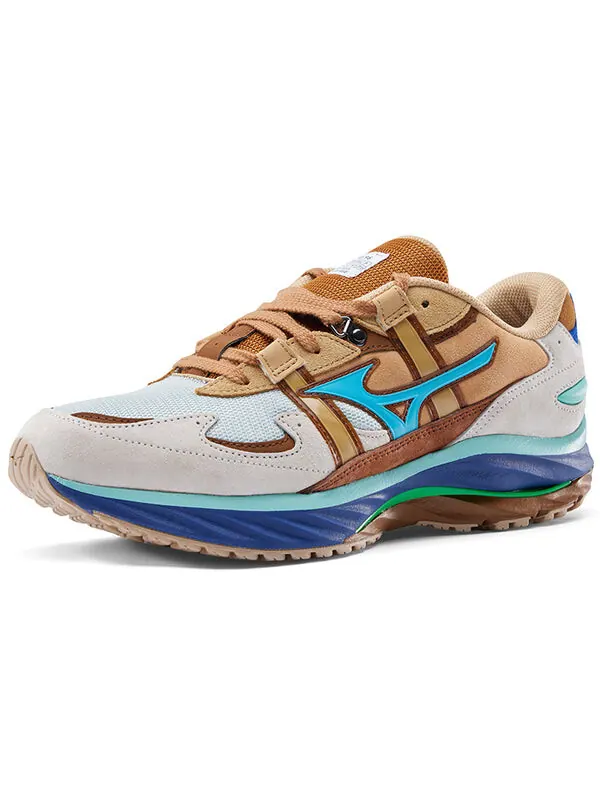Кроссовки wave rider b 'digawel' Mizuno — изображение 3 из 4, бежевый/синий/коричневый