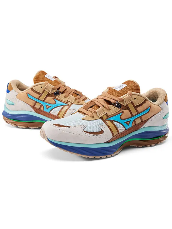 Кроссовки wave rider b 'digawel' Mizuno — изображение 4 из 4, бежевый/синий/коричневый