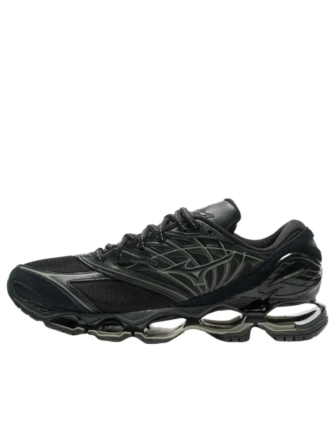 Кроссовки Mizuno x Maharishi Wave Prophecy LS 'Black' — изображение 1 из 4, черный