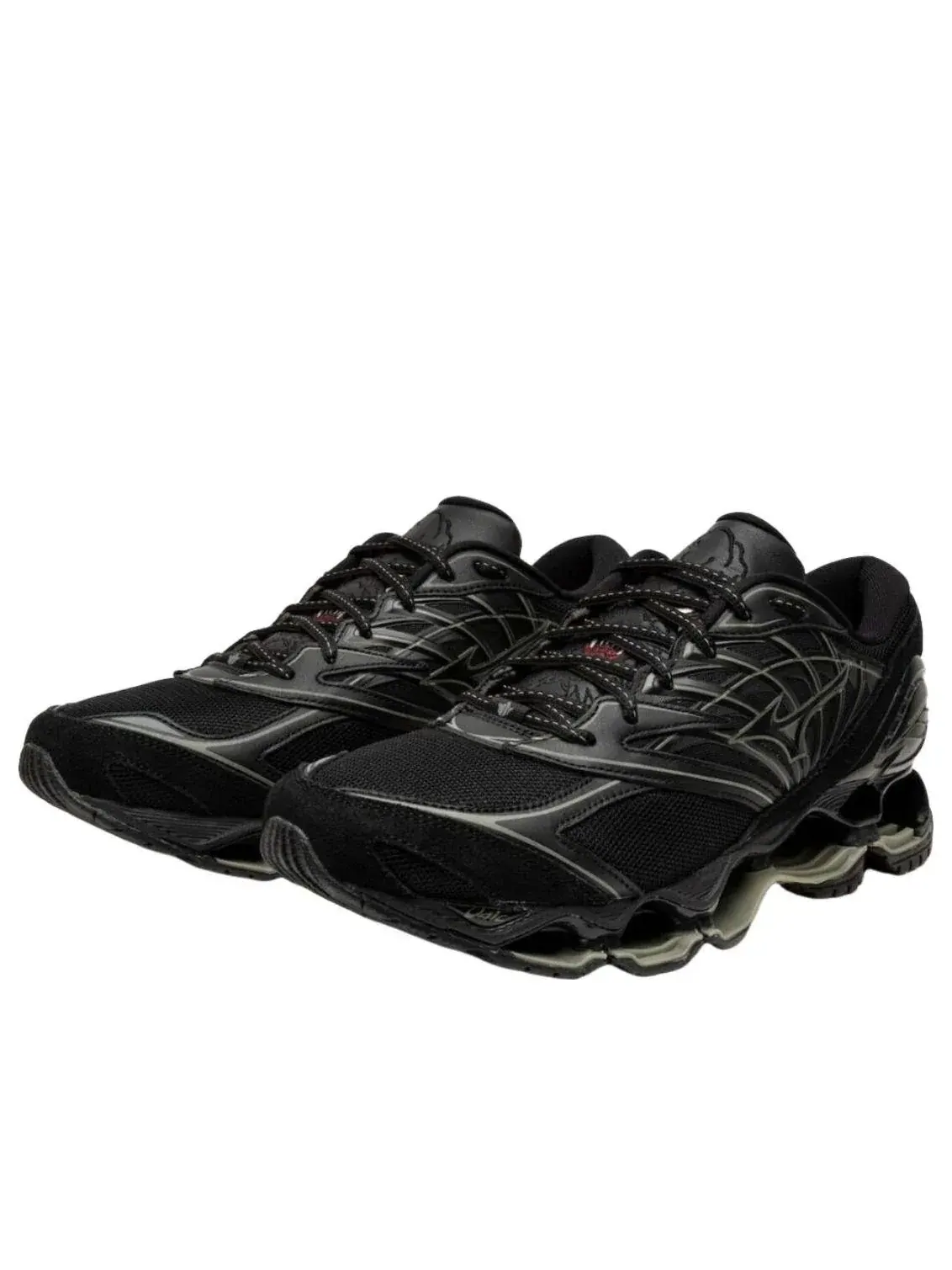 Кроссовки Mizuno x Maharishi Wave Prophecy LS 'Black' — изображение 2 из 4, черный