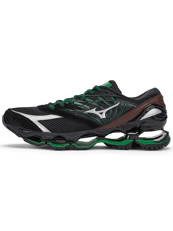 Кроссовки x randomevent wave prophecy ls 'black' Mizuno — изображение 2 из 4, черный/зеленый