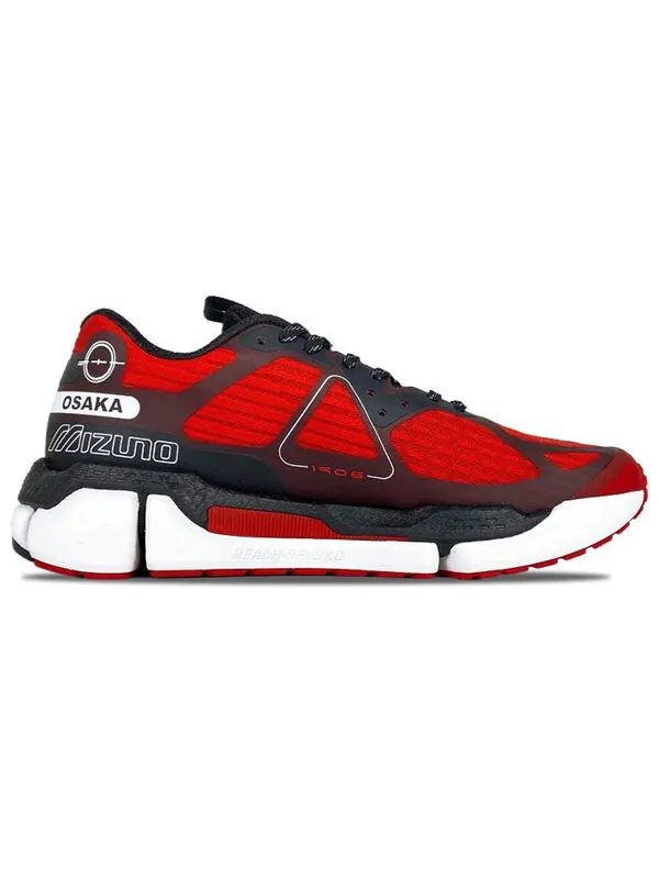 Кроссовки pi knit low top running shoes black/red Mizuno — изображение 2 из 4, красный/черный