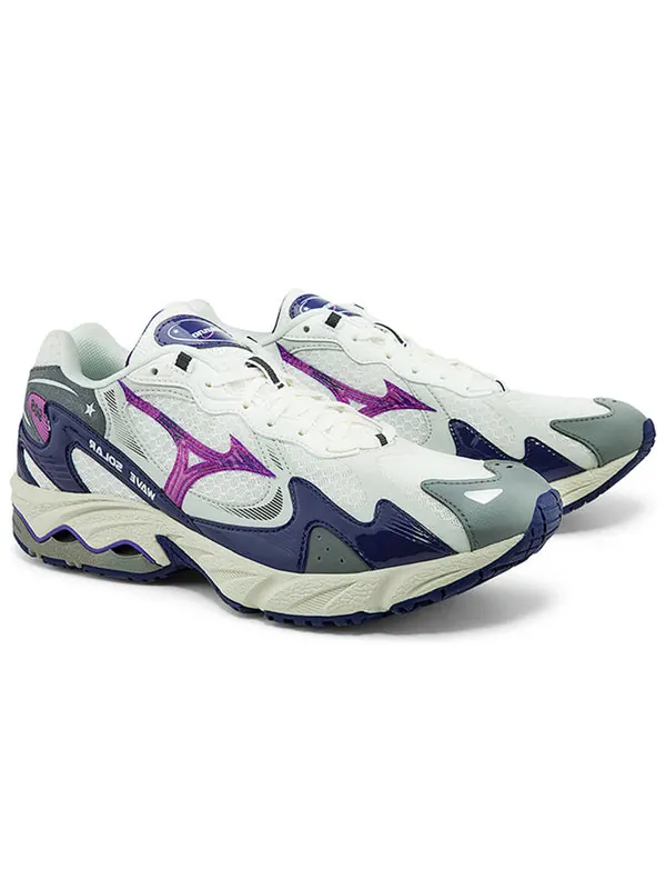 Кроссовки wave solar 'blue purple silverwhite' Mizuno — изображение 2 из 4, синий/фиолетовый