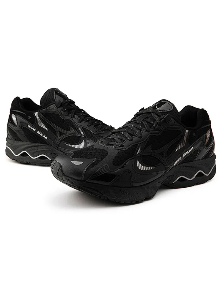 Беговые кроссовки Mizuno Wave Solar 'Black' — изображение 2 из 6, черный