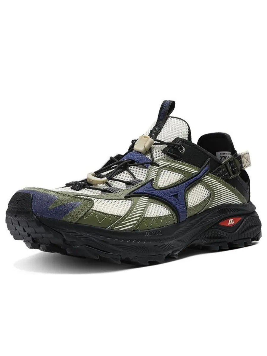Кроссовки Mizuno Racer Trail SE 'Black Green Blue' — изображение 2 из 5, черный