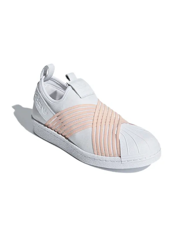 Кроссовки суперзвезда слип-он Adidas — изображение 3 из 4, белый/розовый