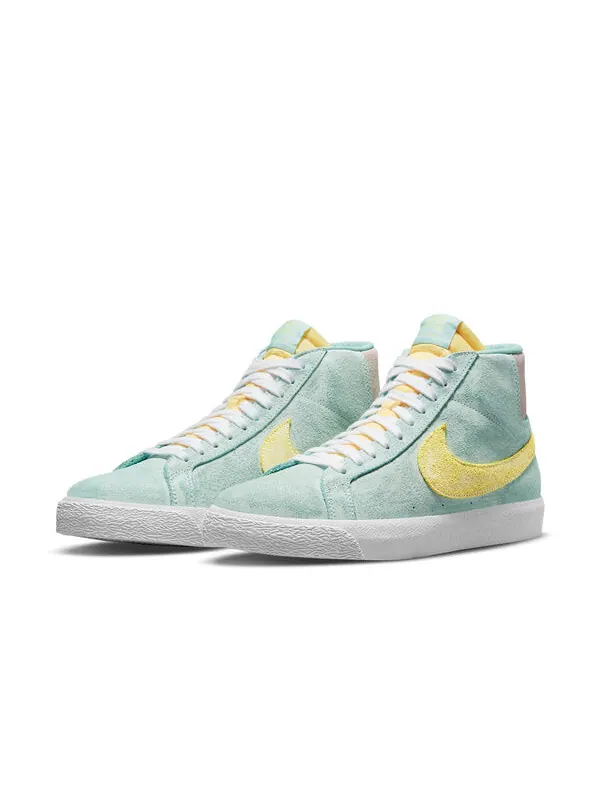 Кроссовки zoom blazer mid premium sb Nike — изображение 3 из 4, зеленый/желтый/розовый
