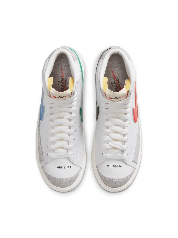 Кроссовки blazer mid '77 'color code pack - white' Nike — изображение 3 из 4, белый, красный, черный