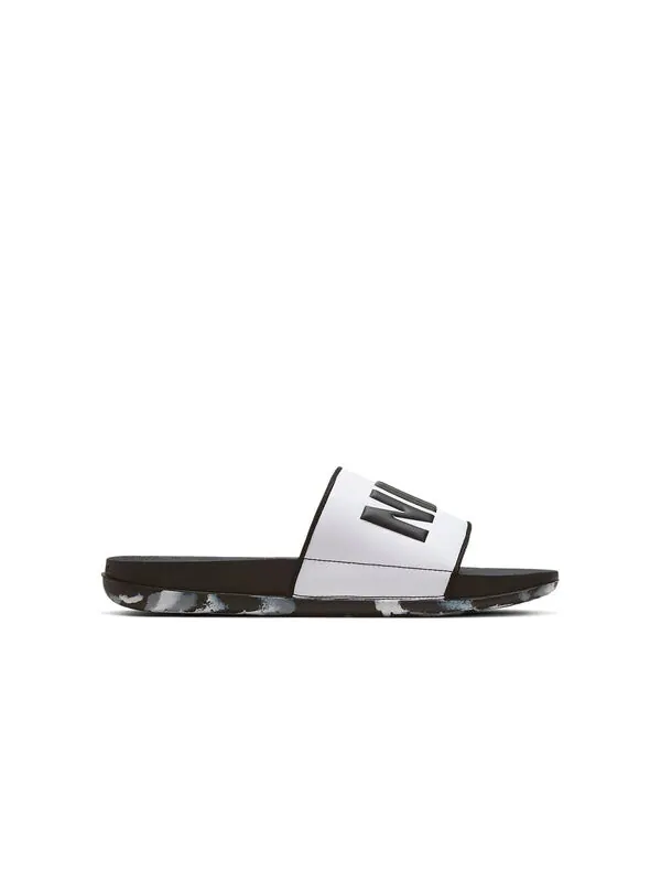 Тапочки offcourt slide 'marble - black white' Nike — изображение 2 из 4, черный