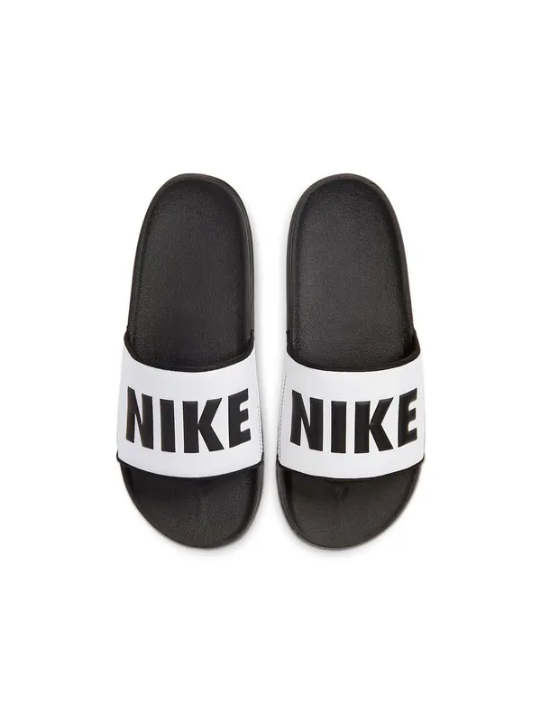 Тапочки offcourt slide 'marble - black white' Nike — изображение 3 из 4, черный