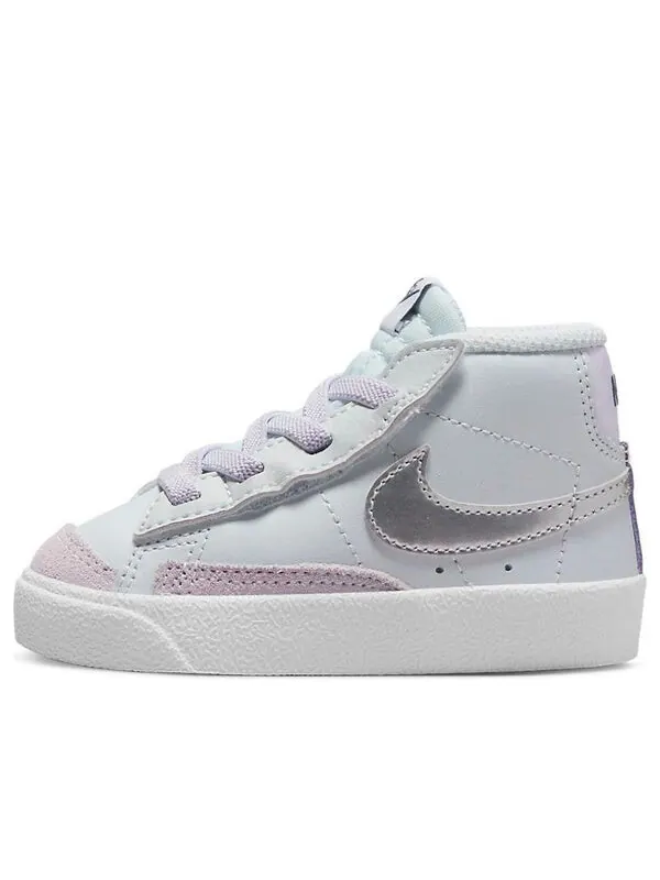 Кроссовки blazer mid '77 'platinum grape metallic silver' Nike — изображение 1 из 4, белый, серый, розовый