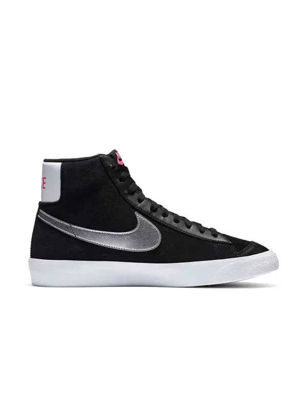 Кроссовки blazer mid vintage '77 'black metallic silver' Nike — изображение 2 из 4, черный