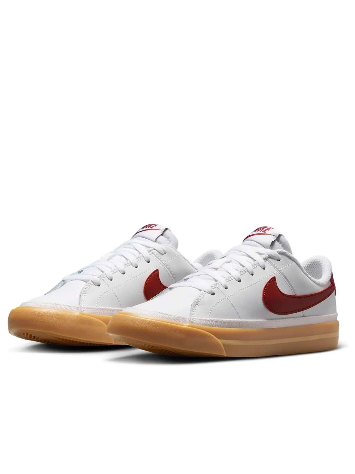 Кроссовки (GS) Nike Court Legacy 'White Red Gum' — изображение 3 из 6, белый