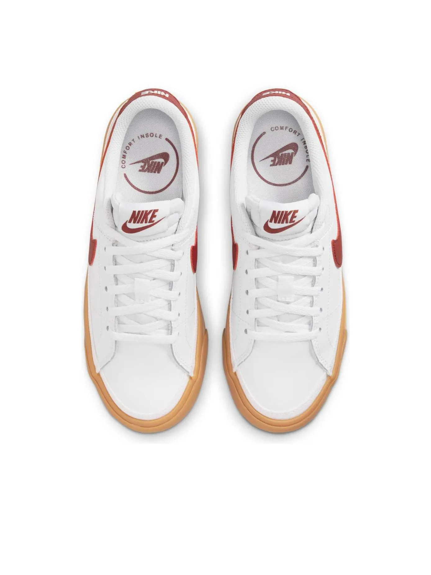 Кроссовки (GS) Nike Court Legacy 'White Red Gum' — изображение 4 из 6, белый