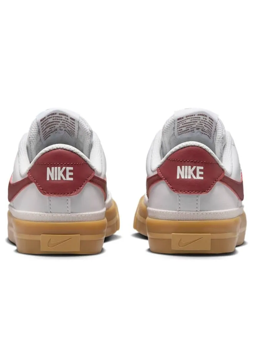 Кроссовки (GS) Nike Court Legacy 'White Red Gum' — изображение 5 из 6, белый