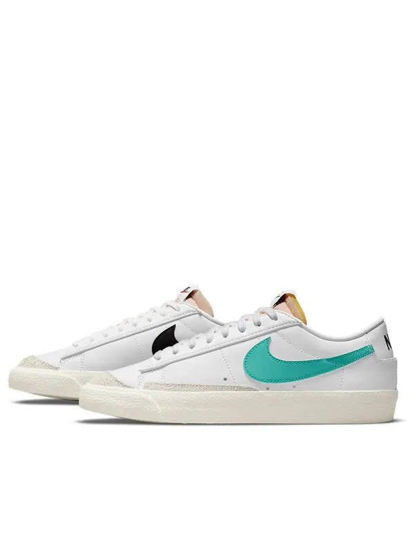 Кроссовки blazer low '77 vintage 'white washed teal' Nike — изображение 1 из 4, черный/белый/зеленый