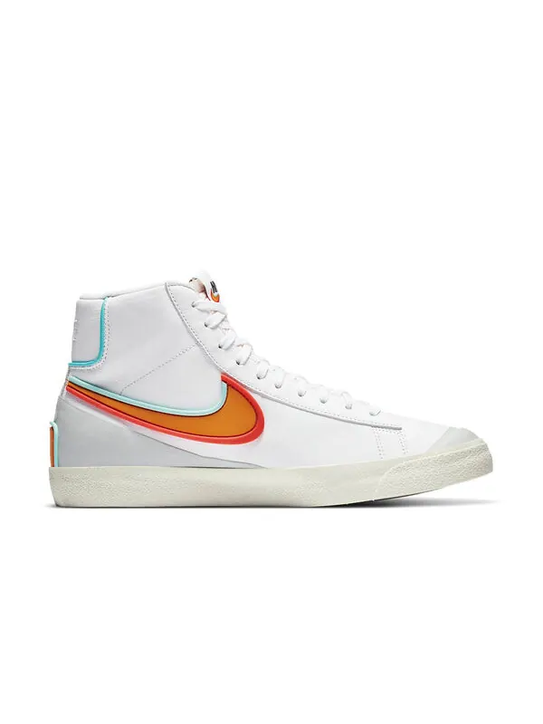 Кроссовки blazer mid '77 infinite 'white kumquat' Nike — изображение 2 из 4, белый/желтый/синий