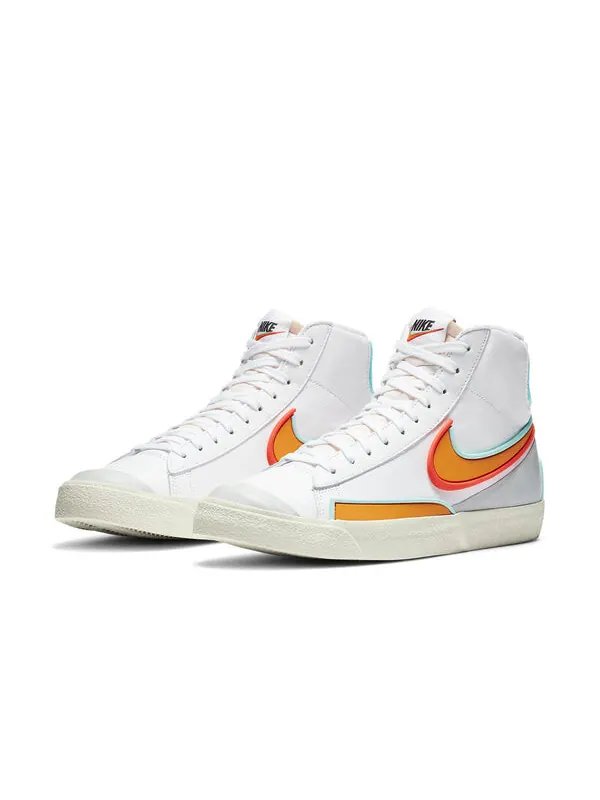 Кроссовки blazer mid '77 infinite 'white kumquat' Nike — изображение 3 из 4, белый/желтый/синий