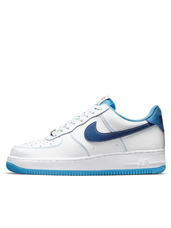 Кроссовки air force 1 '07 'first use - white university blue' Nike — изображение 1 из 4, белый//синий