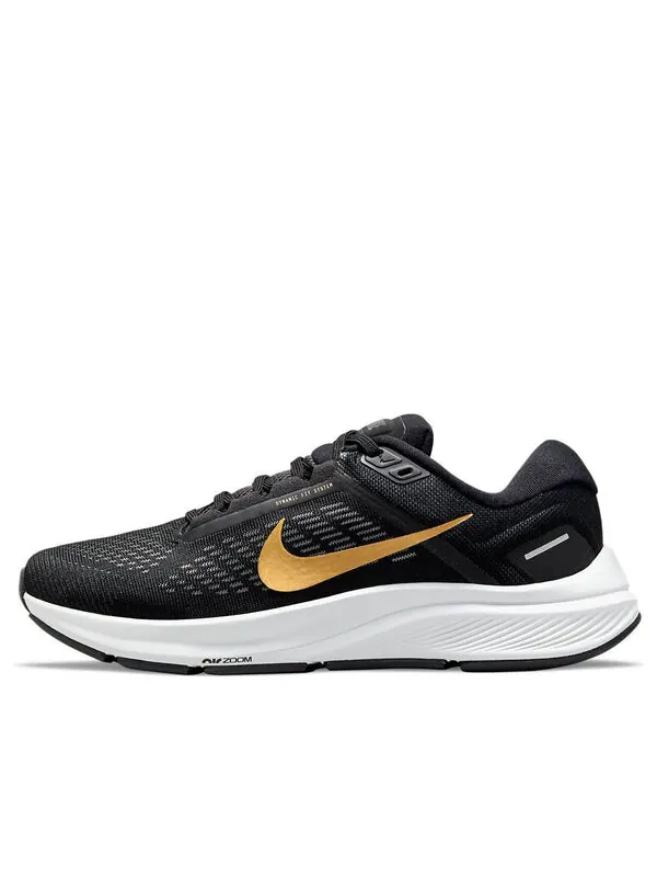 Кроссовки air zoom structure 24 Nike — изображение 1 из 4, черный/белый/золотистый