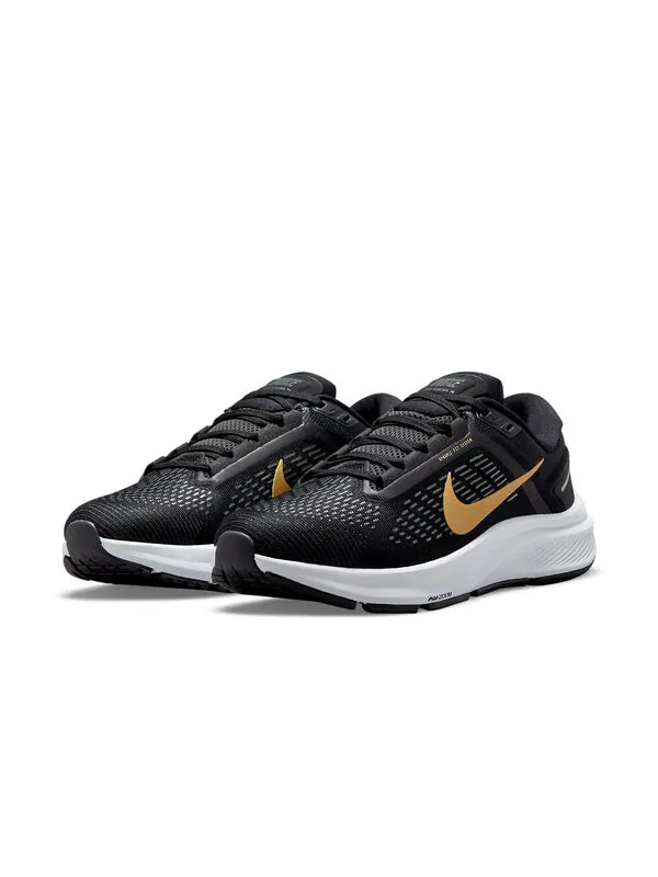 Кроссовки air zoom structure 24 Nike — изображение 3 из 4, черный/белый/золотистый