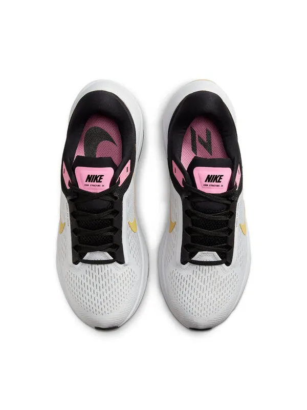 Кроссовки air zoom structure 24 Nike — изображение 4 из 4, белый черный золотистый