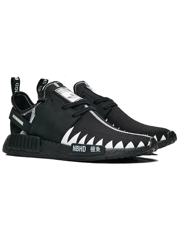 Кроссовки neighborhood x nmd_r1 primeknit Adidas — изображение 2 из 4, черный