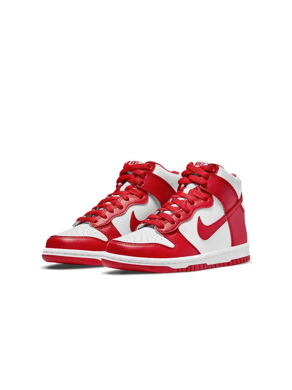 Кроссовки данк высокие Nike — изображение 3 из 4, белый/красный