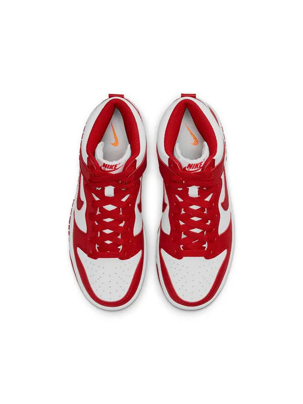 Кроссовки данк высокие Nike — изображение 4 из 4, белый/красный