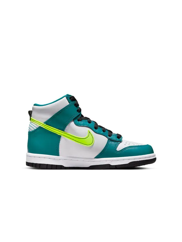Кроссовки данк высокие Nike — изображение 2 из 4, белый/зеленый