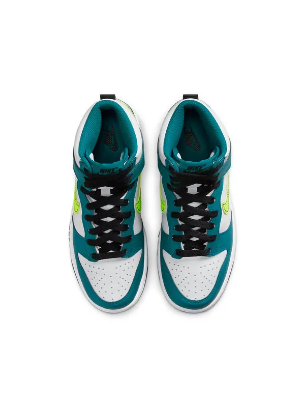 Кроссовки данк высокие Nike — изображение 4 из 4, белый/зеленый