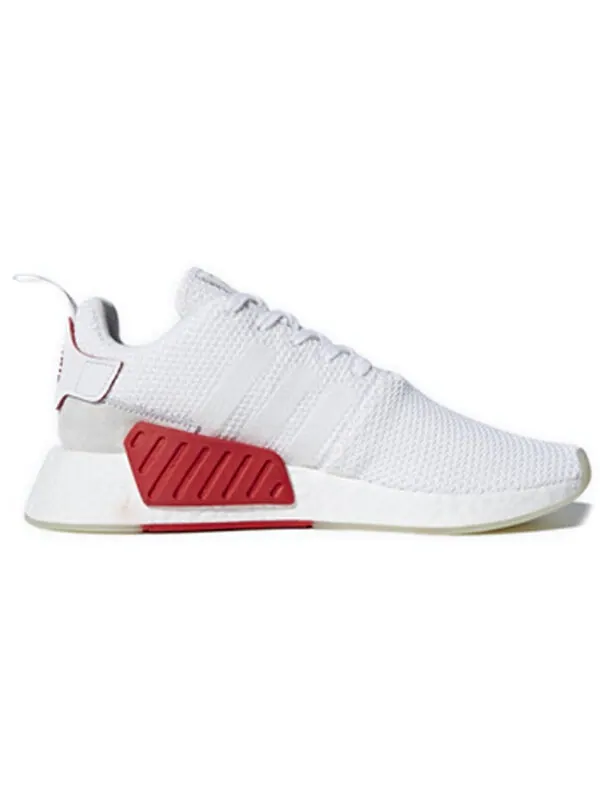 Кроссовки nmd_r2 Adidas — изображение 2 из 4, белый/красный