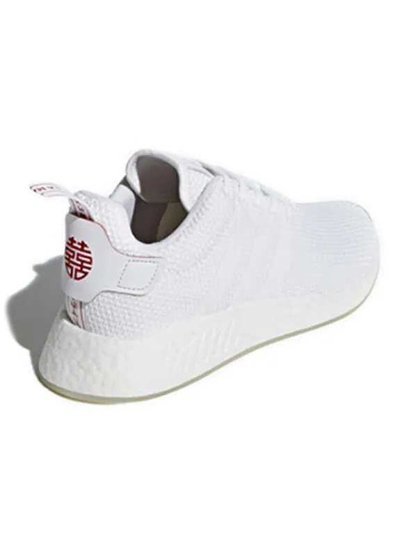 Кроссовки nmd_r2 Adidas — изображение 4 из 4, белый/красный