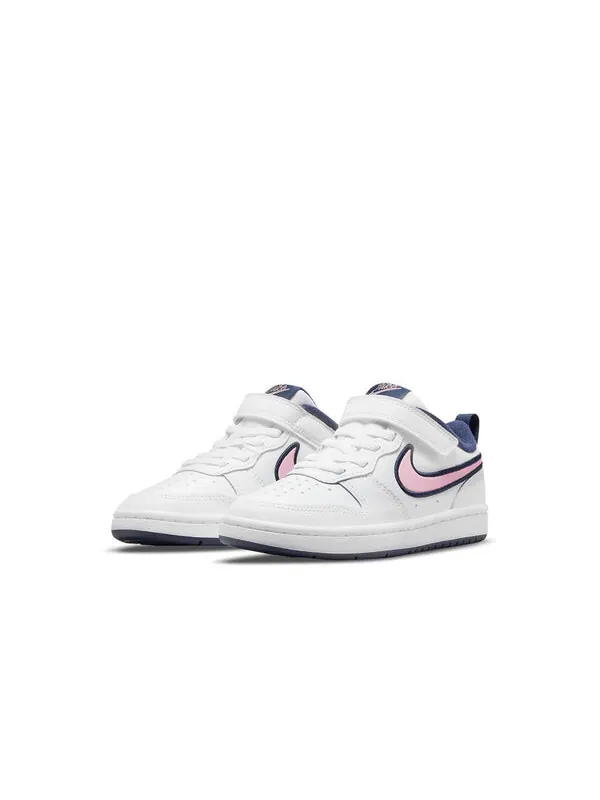 Кроссовки Court Borough Low 2 SE Nike — изображение 3 из 4, белый/синий/розовый
