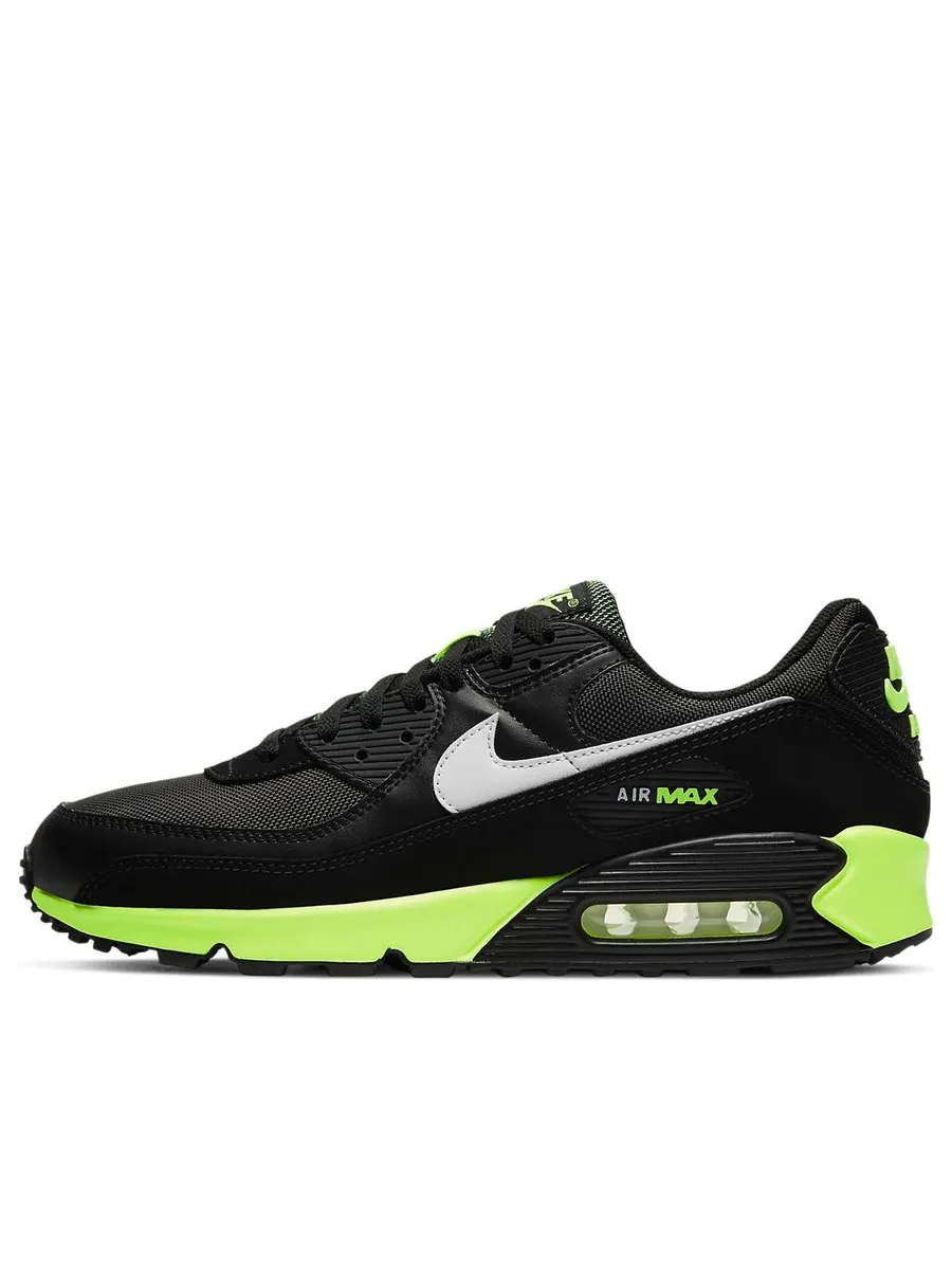 Беговые кроссовки Nike Air Max 90 'Black Hot Lime' — изображение 1 из 6, черный