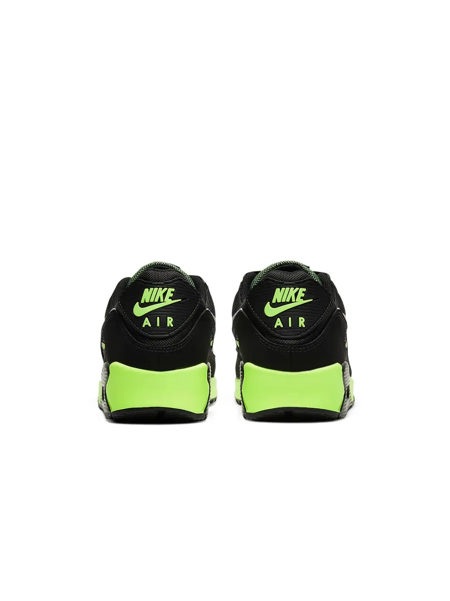 Беговые кроссовки Nike Air Max 90 'Black Hot Lime' — изображение 5 из 6, черный