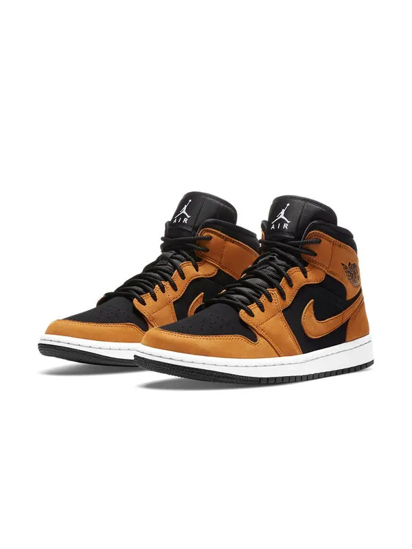 Кроссовки 1 mid se 'desert ochre' Air Jordan — изображение 3 из 4, черный