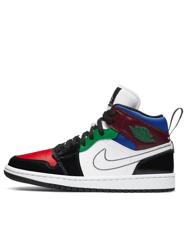 Кроссовки 1 средний размер Air Jordan — изображение 1 из 4, черный/белый/мульти