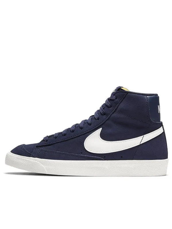 Кроссовки blazer mid '77 'navy suede' Nike — изображение 1 из 4, синий/белый
