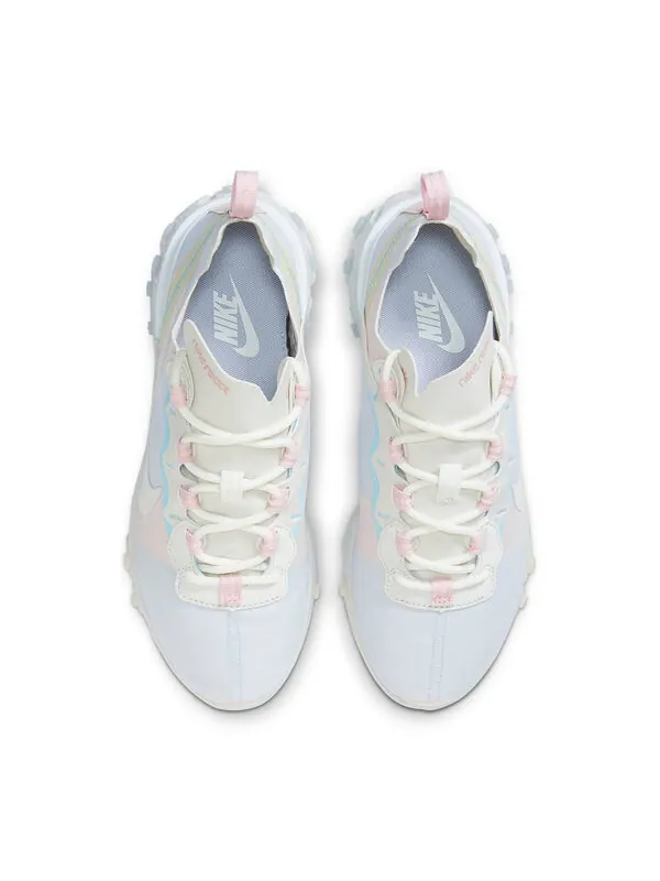 Кроссовки react element 55 голубые розовые Nike — изображение 4 из 4, синий/розовый