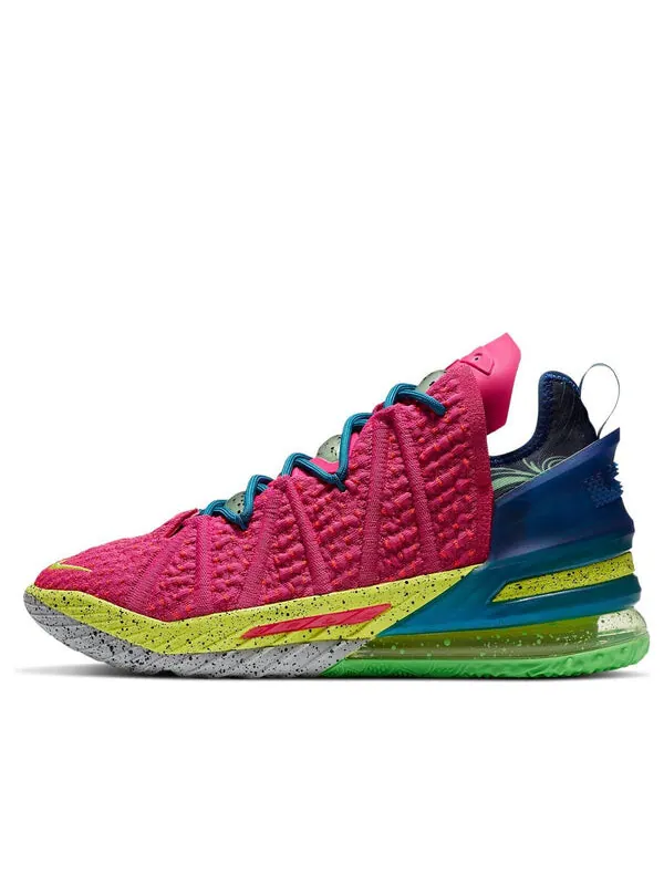 Кроссовки lebron 18 ep 'los angeles by night' Nike — изображение 1 из 4, розовый/желтый/синий