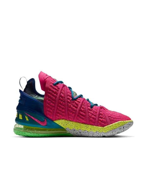 Кроссовки lebron 18 ep 'los angeles by night' Nike — изображение 2 из 4, розовый/желтый/синий